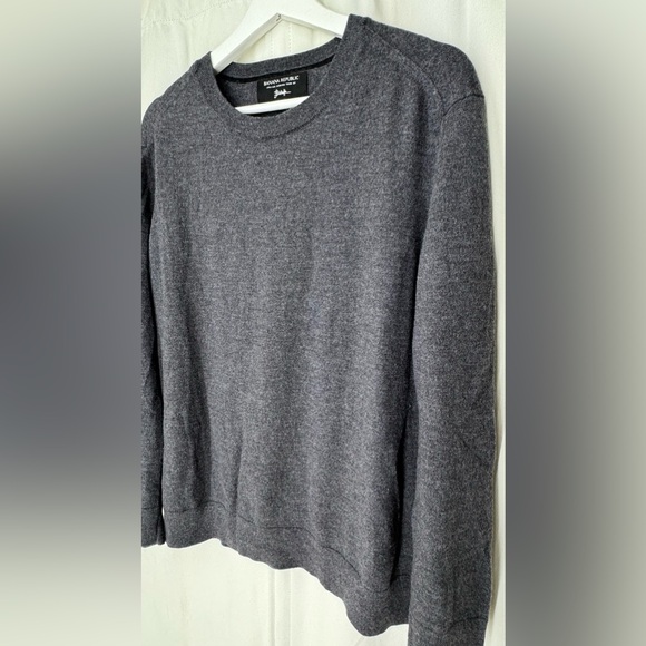 Banana Republic Italian Merino Wool Crew Sweater Dark Charcoal Heather XL - Picture 3 of 8